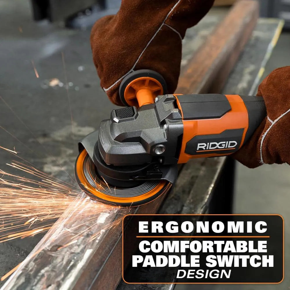 18V Brushless Cordless 4-1/2 in Paddle Angle Grinder With (2) 4.0 Ah Batteries, Charger, And Bag - AC93044SBN