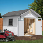 Handy Home Products Beachwood 10 ft. x 12 ft. Wood Storage Shed With Floor