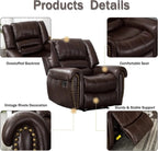 CANMOV Manual Recliner Chair, Nut Brown