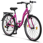Licorne Urban City Bike, Aluminum Frame, 24.0 Inches/26.0 Inches/28.0 Inches - Stella Premium