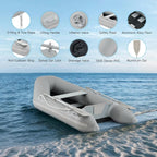 CREWORKS Inflatable Dinghy Boat, 7.5ft, 2 Person, 660lb - INB-2020-75