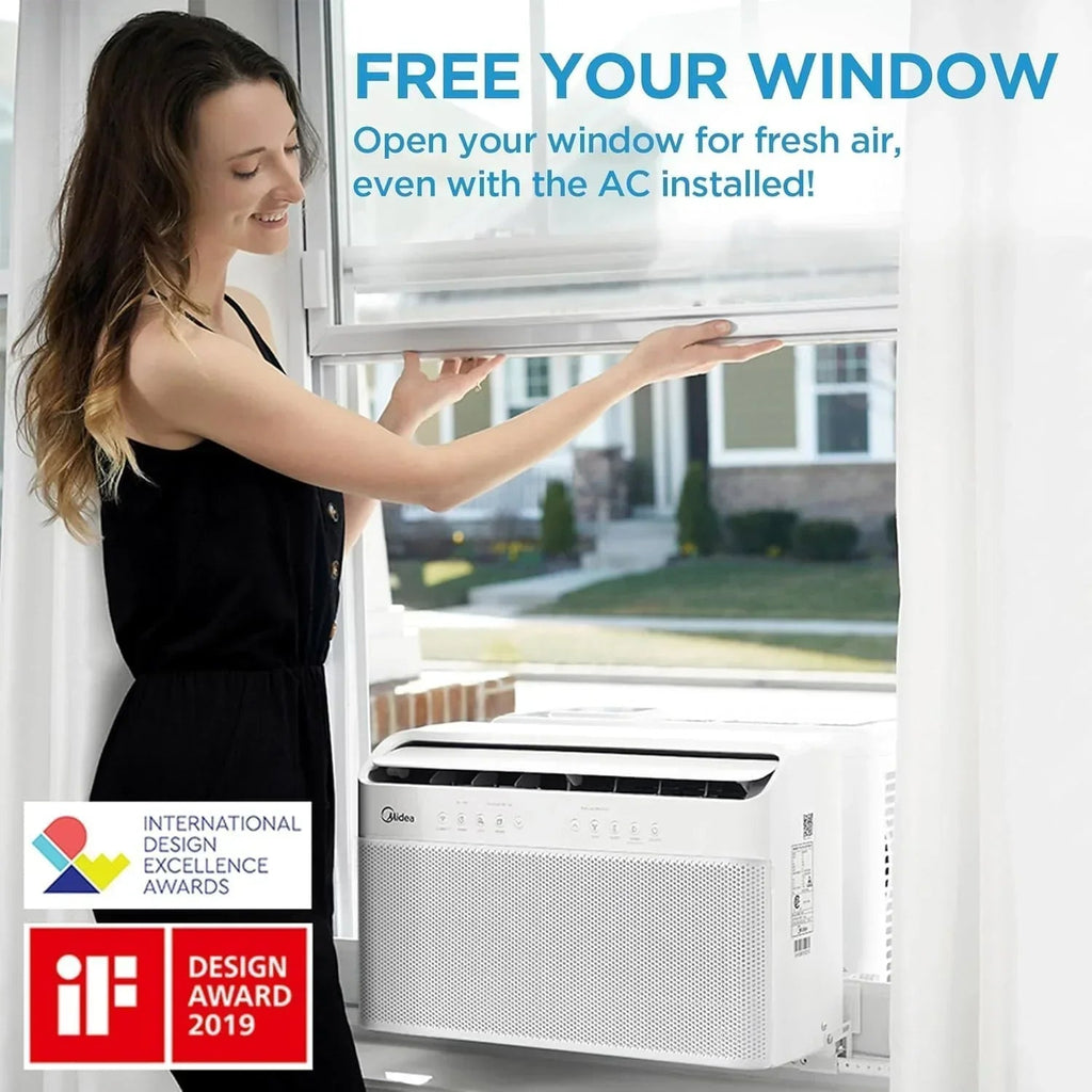 Midea U-Shaped Smart Inverter Window Air Conditioner, 12,000 BTU - 115V