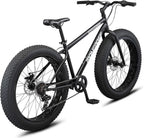Mongoose Malus Adult Fat Tire Mountain Bike, 26-Inch Wheels, 4-Inch Tires, 7-Speed - R5714C