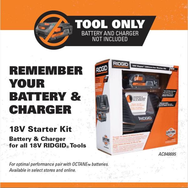 RIDGID 18-Volt OCTANE Cordless Brushless 1 in SDS-Plus Rotary Hammer - R86711B