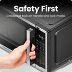Chefman Countertop Microwave Oven, 0.9 Cu Ft, 900 Watts, Stainless Steel - CRJ55-SS-9
