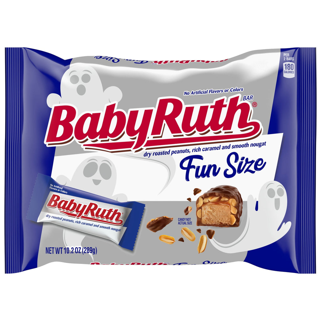 Baby Ruth Halloween Candy Bars Fun Size, Bulk Candy for Party Favors