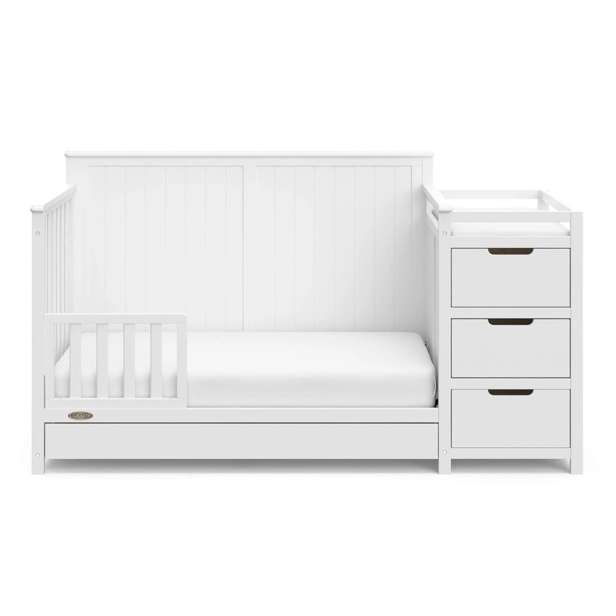 Graco Hadley 5-in-1 Convertible Crib And Changer With Drawer, White - 04586-701