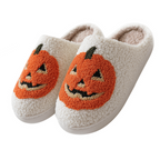 BERANMEY Halloween Slippers for Women Perfect Soft Plush Comfy Warm Slip-On Cute Womens Slippers Indoor Fluffy House Slippers for Women and Men Non-slip Fuzzy Flat Slides