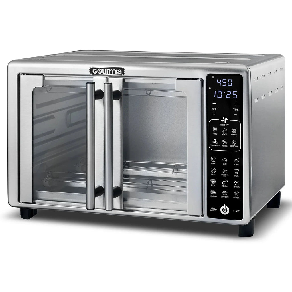 Gourmia French Door Digital Toaster Oven Air Fryer, 6-Slice, 24L, Stainless Steel - GTF2440