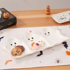 Way To Celebrate Halloween Three-Ghost Ceramic Serving Tray