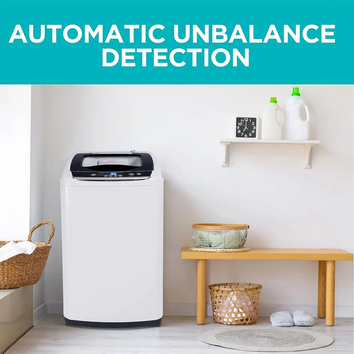 BLACK+DECKER Portable Washing Machine, 0.9 Cu. Ft., 5 Wash Cycles