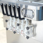 Kolice Commercial Soft Serve Ice Cream Machine, 5 Flavors, 3 x 7L Upper Tanks, 110V 60HZ, 2KW