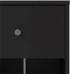 3-Piece Scandinavian Engineered Wood Bedroom Furniture Set With Black 6-Drawer Dresser, 3-Drawer Chest And Nightstand