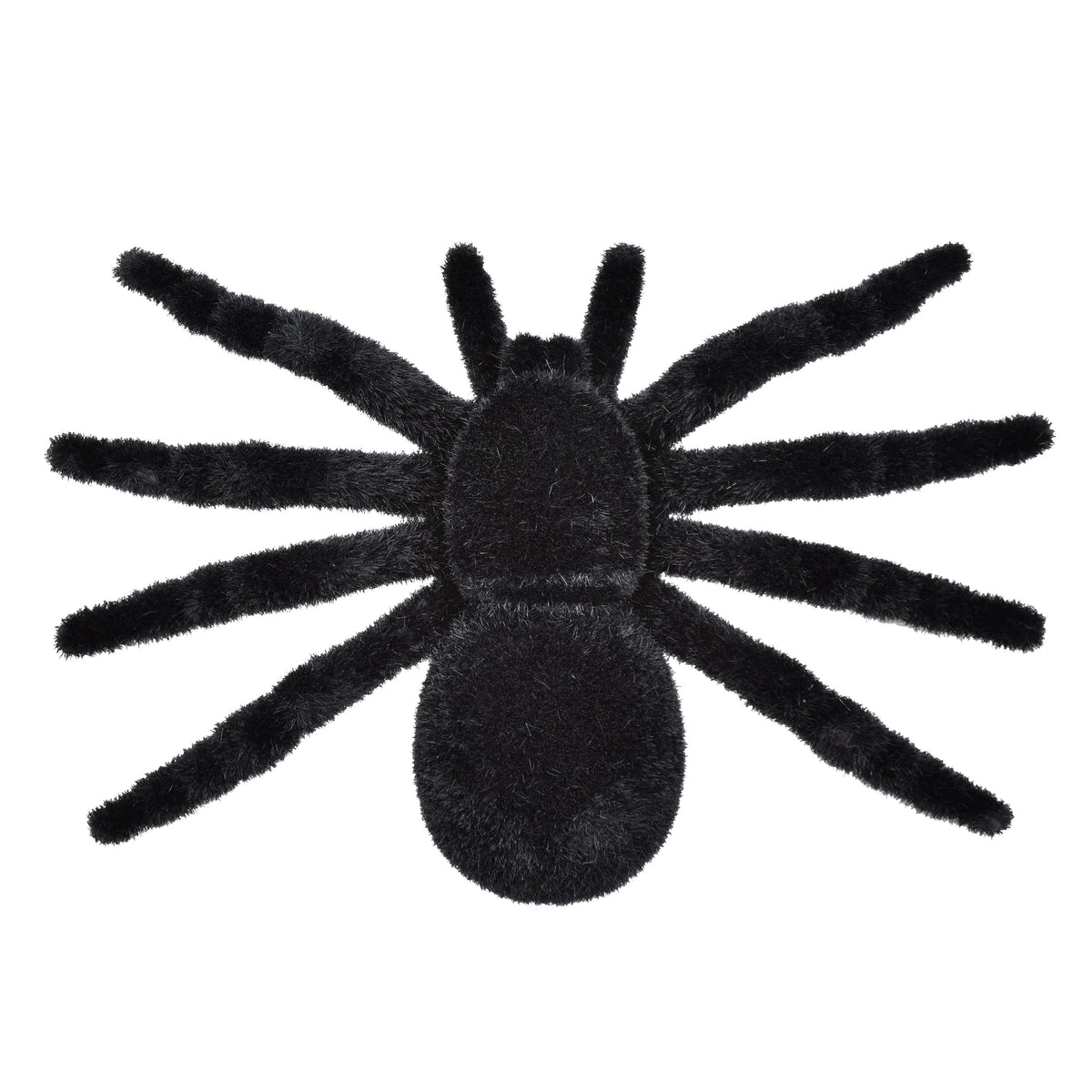 Flocked Spider Decoration, Black, 7", Halloween by Way To Celebrate