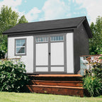 Handy Home Products Beachwood 10 ft. x 12 ft. Wood Storage Shed With Floor