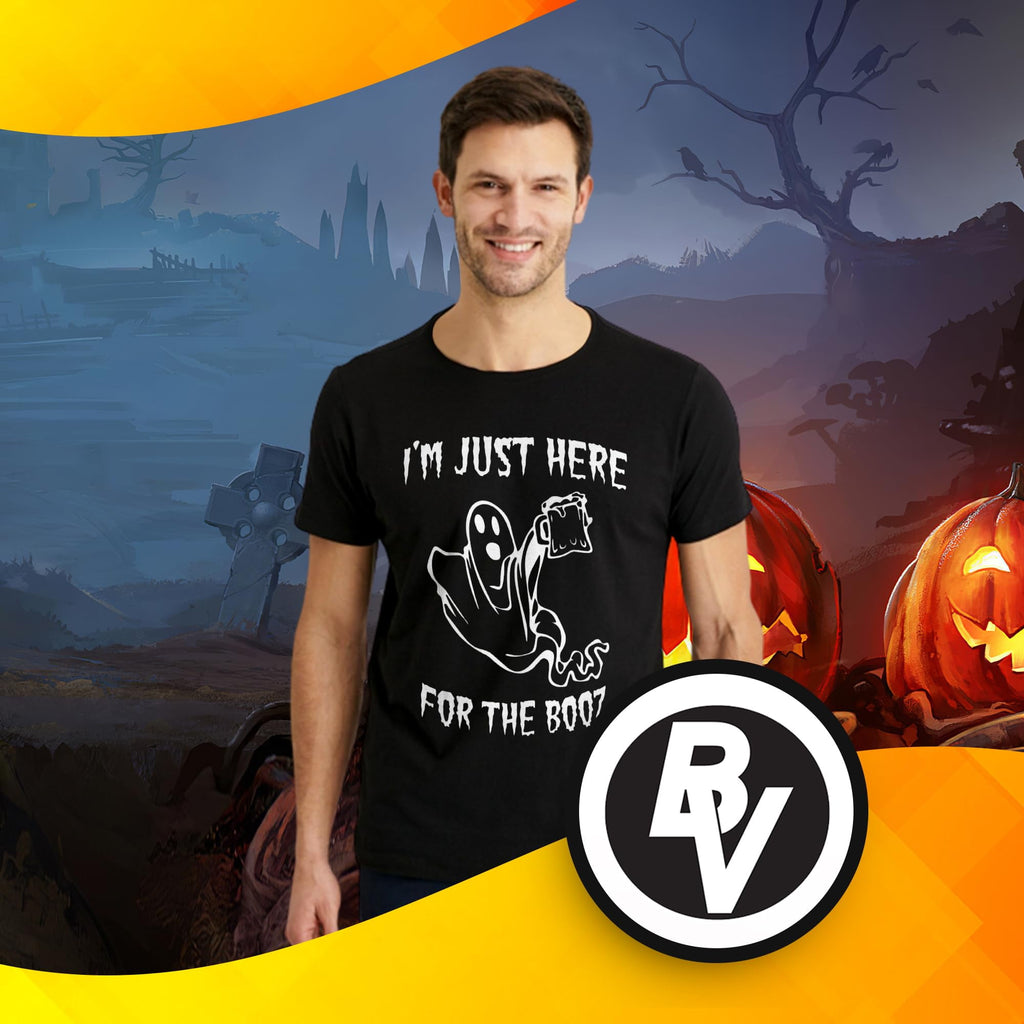 BROOKLYN VERTICAL Adult Halloween Printed T-Shirts Jack O' Lantern Pumpkin Skeleton Fun Costume Designs