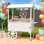 GDLF Candy Cart With Wheels And Storage Cabinet - 68.5 in