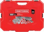 CRAFTSMAN Mechanics Tool Set, 1/4 and 3/8 Inch Drive, 189 Piece - CMMT12134