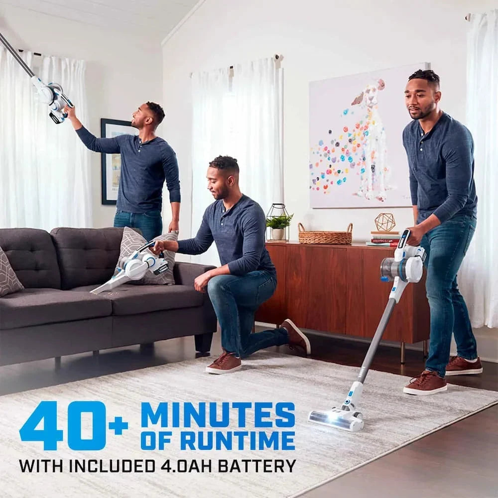 HART 20V Cordless Stick Vacuum Kit With 4.0Ah Lithium-Ion Battery