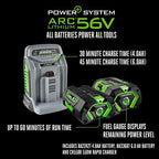 EGO POWER+ 21in Self-Propelled Cordless Lawn Mower With 56V 6.0Ah And 4.0Ah Batteries - LM2123SP-2