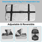 iMounTEK 4-Wheel Foldable Pet Stroller With Removable Liner And Storage Basket - Gray