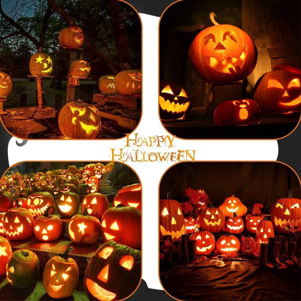 Clackibukvyz Pumpkin Carving Kit, Halloween Professional Pumpkin Cutting Supplies Tools with Carrying Bag, 10 Pcs