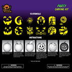 Seasons Pumpkin Carving Kit, Tools and Accessories for Halloween with 12 Stencils
