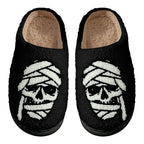 Halloween Slippers For Women Couple Halloween Cartoon Quirky Large Size Warm Padded Cotton Slippers Holiday Couple Shoes