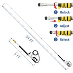 JANZ Telescoping Pressure Washer Wand, 24FT Aluminum With 7 Nozzles And Brush - TW-004