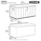 Lifetime Outdoor Storage Deck Box 568 Litre Grey Plastic - 60384U