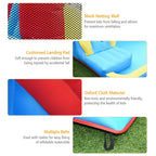 Costway Inflatable Crab Dual Slide Water Park Bounce House With Splash Pools, 197 x 157.5 x 98.5 in, 950W Blower