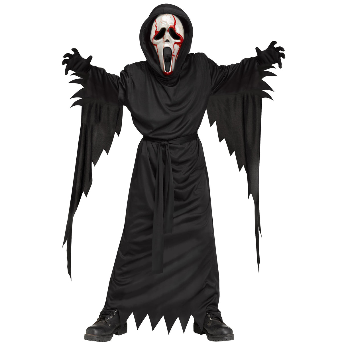 Bleeding Ghost Face Halloween Costume for Children, 5-Piece, by Fun World