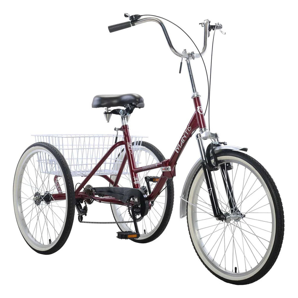 Mantis Tri-Rad Folding Adult Tricycle, 24 in, 6-Speed