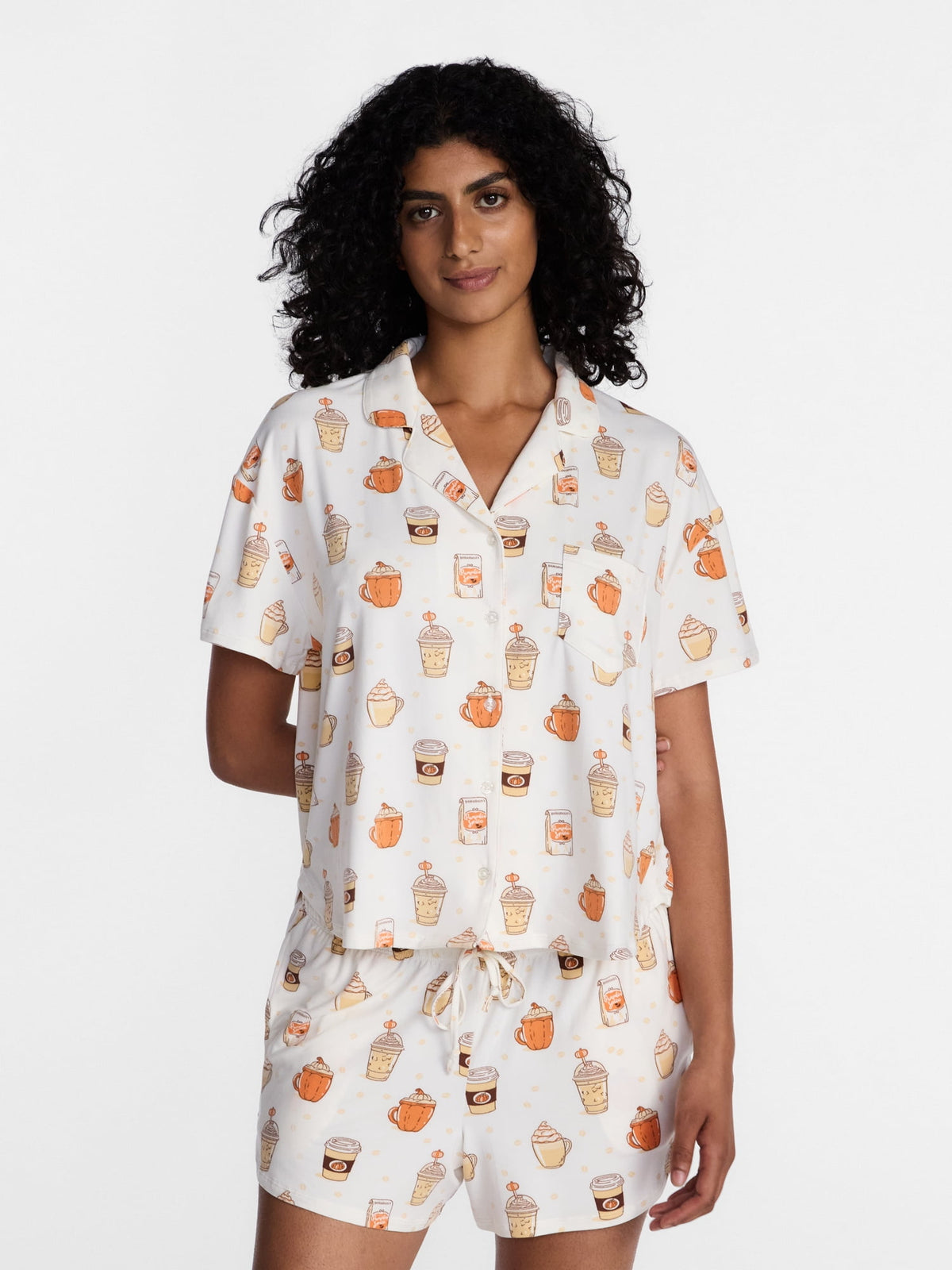Halloween Women's Notched Top and Shorts Pajama Set from Way to Celebrate, 2-Piece
