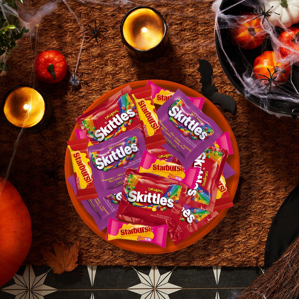 Skittles & Starburst Fun Size Chewy Halloween Candy Variety Pack