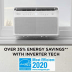 Midea U-Shaped Inverter Window Air Conditioner 12,000 BTU, White - MAW12V1QWT-cr