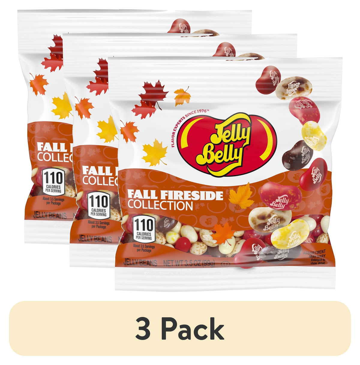 Jelly Belly Fall Fireside Jelly Bean Collection - 3.5 oz Bag - Gourmet Autumn Flavor Mix – Seasonal Candy Assortment
