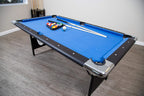 Hathaway Fairmont 6 Ft Portable Pool Table, Blue - BG2574