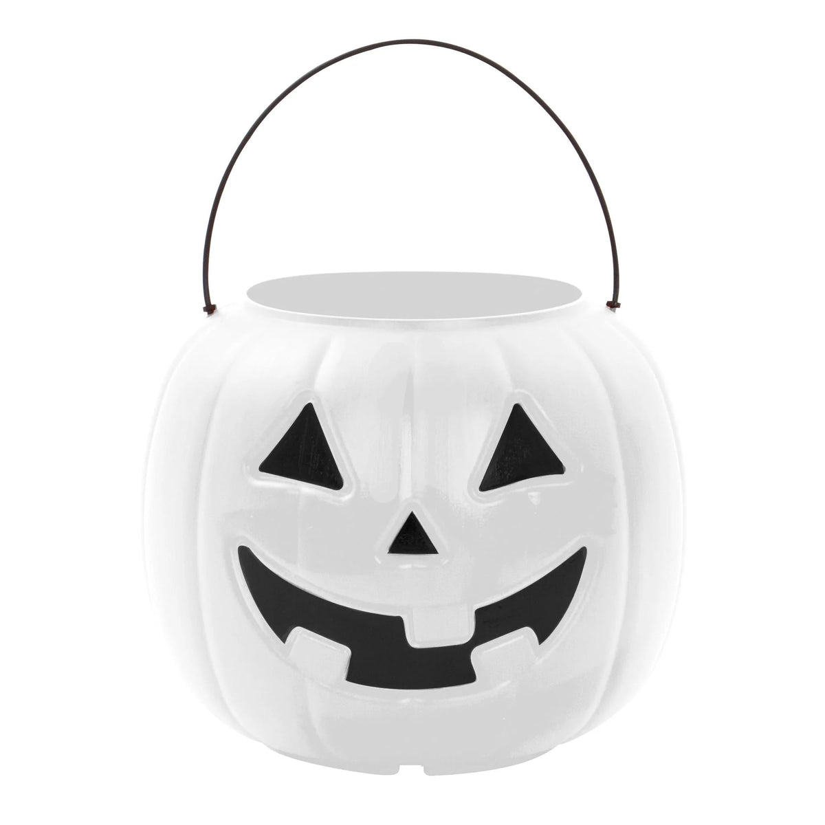 30-Count Jack-o'-Lantern Trick-or-Treat Pail, White, 8", Halloween by Way To Celebrate