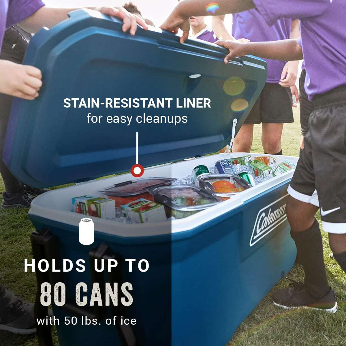 Coleman Classic Series Insulated Wheeled Cooler, 100-Quart, Rock Grey - Wheeled