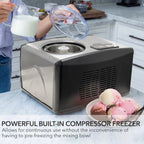 Whynter Rolled Ice Cream Maker With Compressor, 0.5-Quart Stainless Steel - ICR-300SS