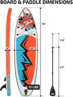 Swonder Inflatable Stand Up Paddle Board 10' x 32" x 6" - Paddle, Pump, Leash And Backpack