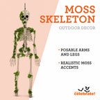Moss Skeleton Decoration, Multicolor, 35.4", Halloween by Way To Celebrate