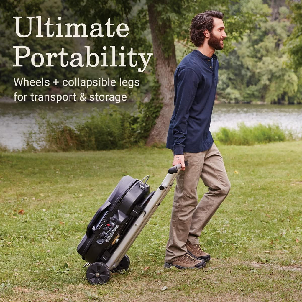 RoadTrip 285 Portable Stand-Up Propane Grill - 3 Adjustable Burners