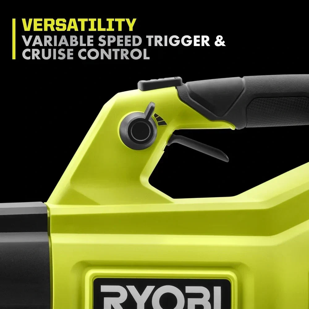 RYOBI 40V HP Brushless WHISPER SERIES 650 CFM 160 MPH Leaf Blower Cordless with 4.0 Ah Battery and Charger
