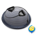 Nice C Half Balance Ball Trainer With Resistance Bands, Foot Pump, 23 inch x 8 inch - Grey