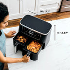 Ninja Foodi 10 QT 6-in-1 DualZone Smart XL Air Fryer, 2 Independent 5 QT Baskets, Grey - DZ550