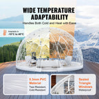KFFKFF Outdoor Dome Tent, 9.5 Ft Clear PVC - GB-DOME-9.5