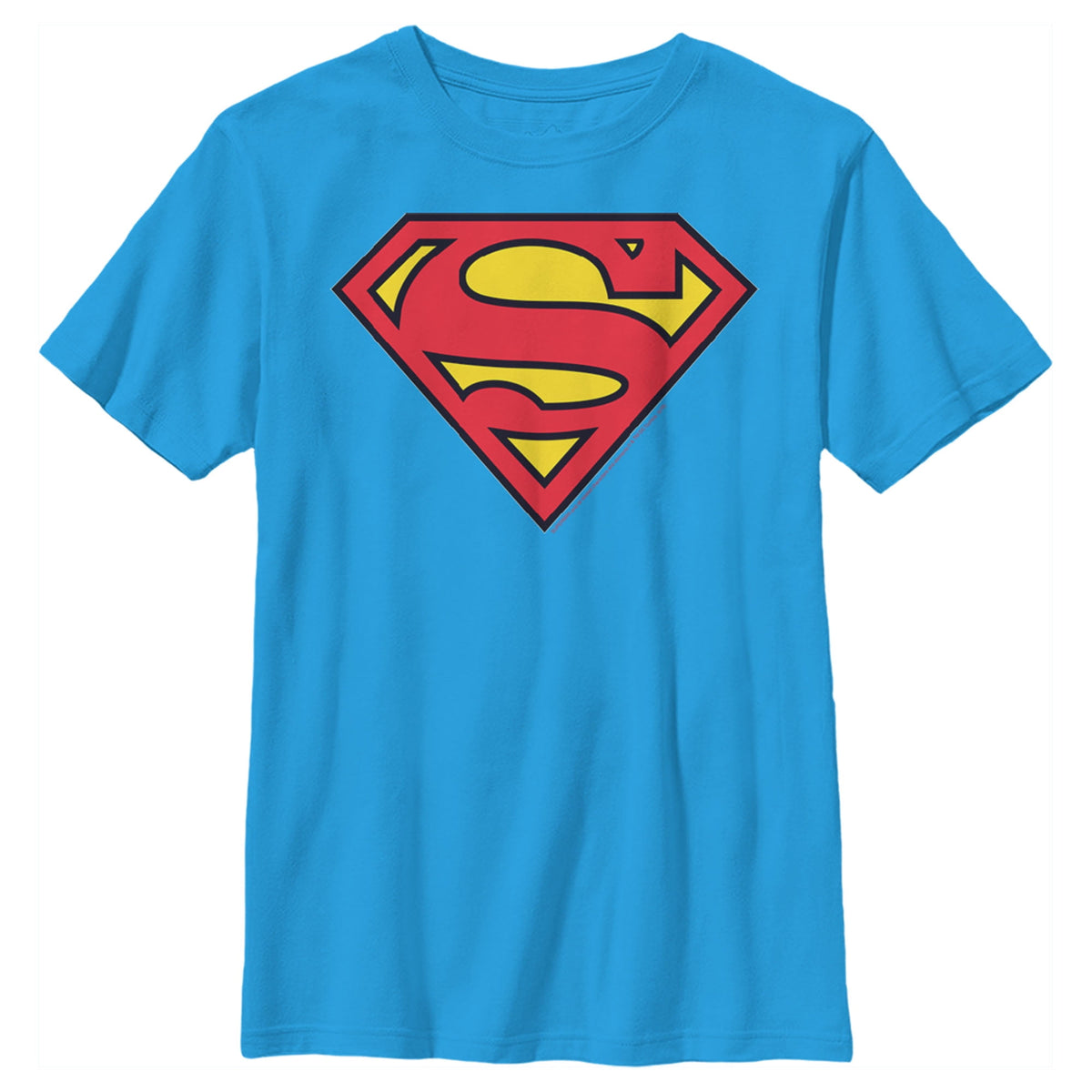 Boy's Superman Classic Logo Graphic Tee Royal Blue Medium