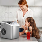 Crzoe Countertop Ice Maker With Handle, 26 Pounds - Countertop Ice Maker